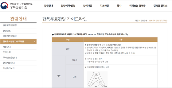 문화재청 경복궁 안내창