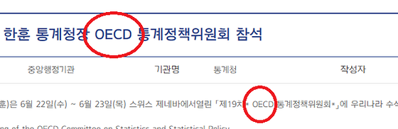 OECD 를 '경제협력개발기구' 로 바꿔주세요.