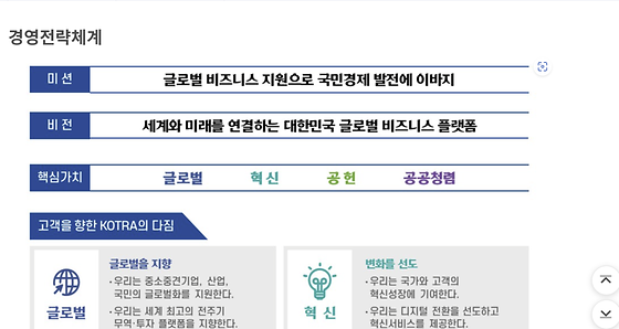 대한무역투자진흥공사의 소개글의 미션을 임무로 바꿔주세요