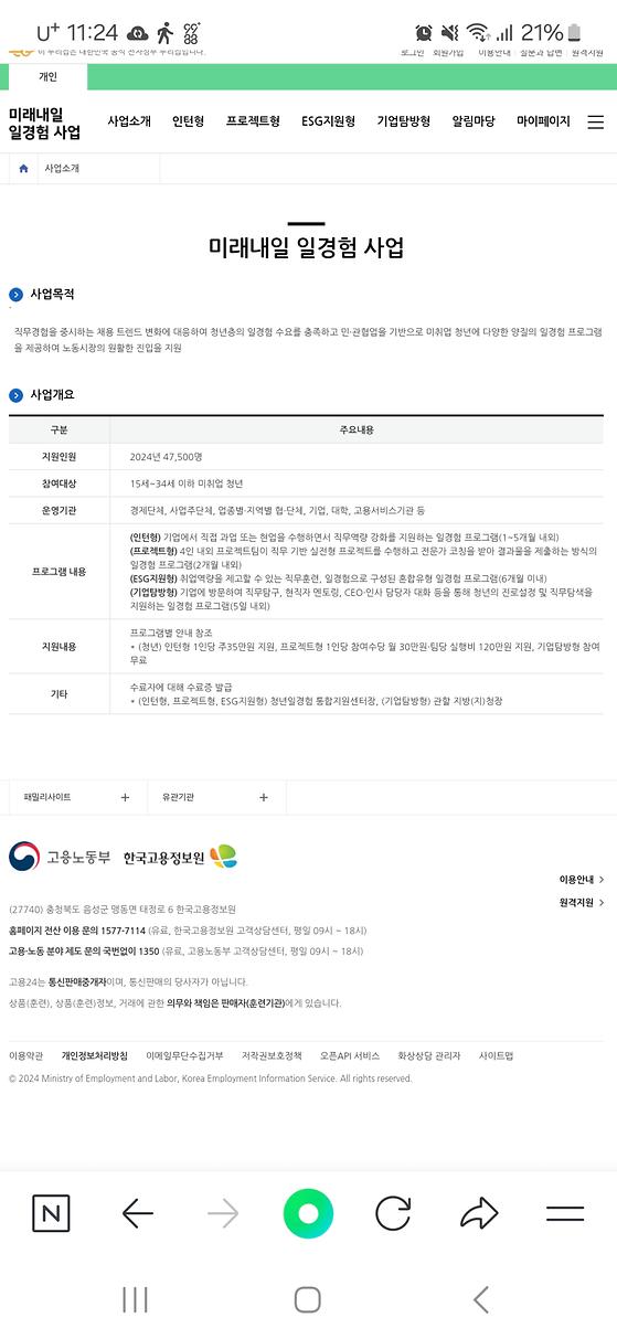 미래내일 일경험 사업